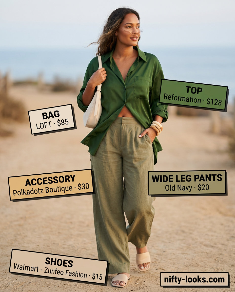 Styling mistake: Wearing wide leg pants instead of flowy summer wide leg pants outfits 2026 for a boho beach look.
