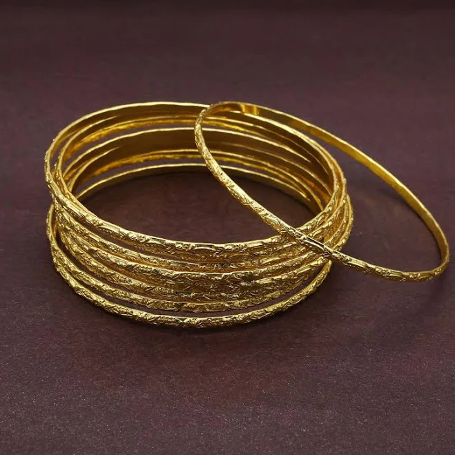 accessory 10 Thin Hammered Brass Stacking Bangles Etsy - Seller $14