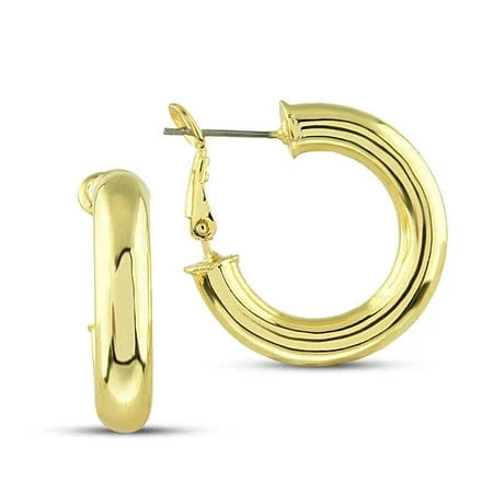 accessory 14K Gold Chunky Hoop Earrings Walmart - Box OMart $27.95