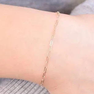 accessory 14K Gold Minimalist Chain Bracelet Etsy - SashJewelry $149