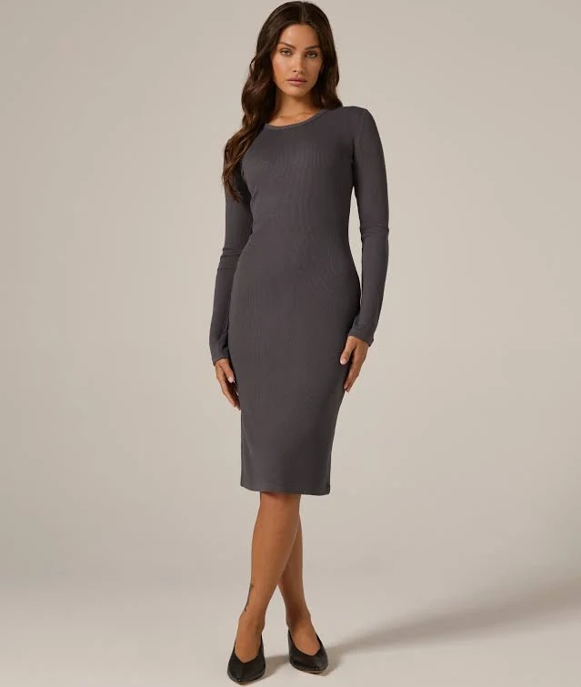 dress 7DIAMONDS Women's Modal Ribbed Midi Dress shop.7diamonds.com $108