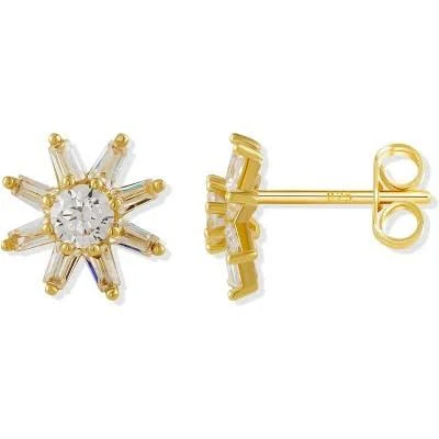 accessory 925 Sterling Silver & 14K Gold Plated Hypoallergenic Stud Earrings Pack Target $54.99