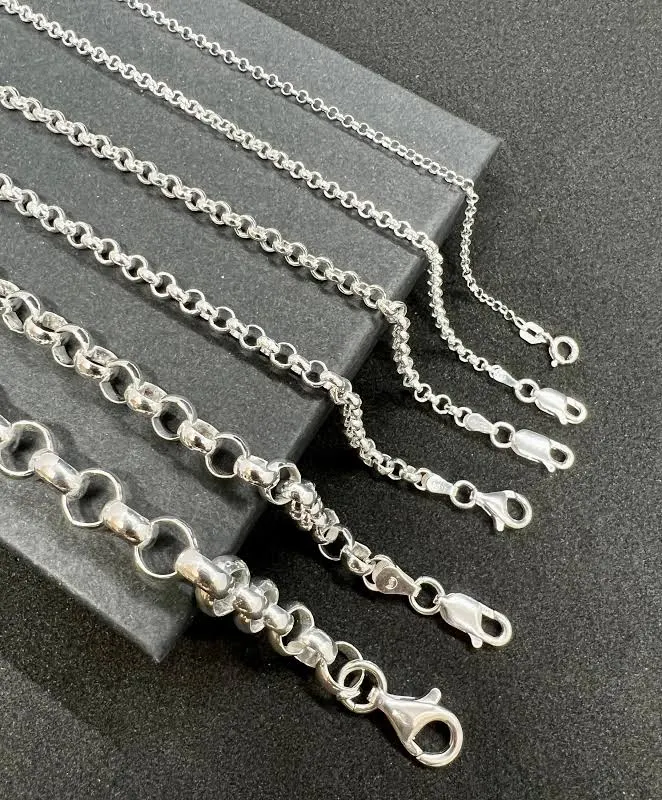 accessory 925 Sterling Silver Women's Rolo Link Chain Bracelet Etsy - JewelrymineUSA $26.1