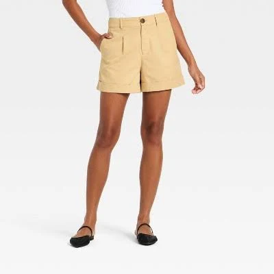 bottoms A New Day Women's High-Rise Tailored Linen Shorts Target $18