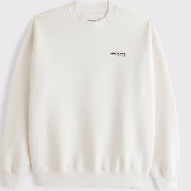top Abercrombie & Fitch Men's Micro-Logo Crew Sweatshirt Abercrombie & Fitch $70