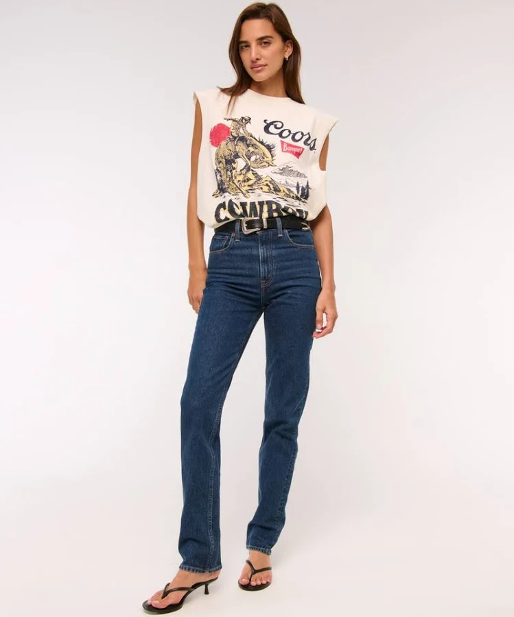 jeans Abercrombie & Fitch Women's 90s Ultra High Rise Straight Jean Abercrombie & Fitch $90