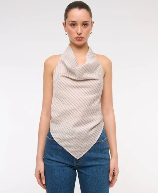 cowl neck Abercrombie & Fitch Women's Cowl Neck Tie-Back Halter Top Abercrombie & Fitch $22.97