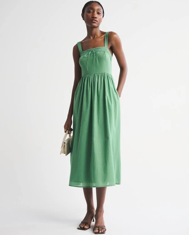 outfits Abercrombie & Fitch Women's Emerson Midi Dress Abercrombie & Fitch $120