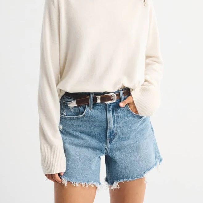 bottoms Abercrombie & Fitch Women's High Rise Dad Short Abercrombie & Fitch $70