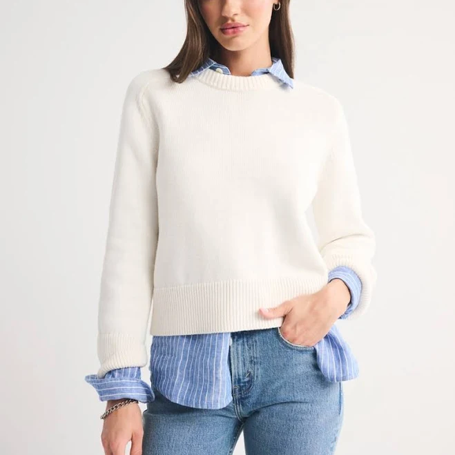 sweater Abercrombie & Fitch Women's Madeline Crew Sweater Abercrombie & Fitch $39.99