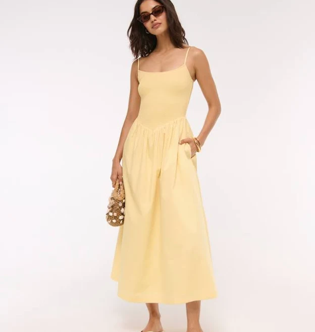 dress Abercrombie & Fitch Women's Sydney Smocked Dipped-Waist Midi Dress Abercrombie & Fitch $110