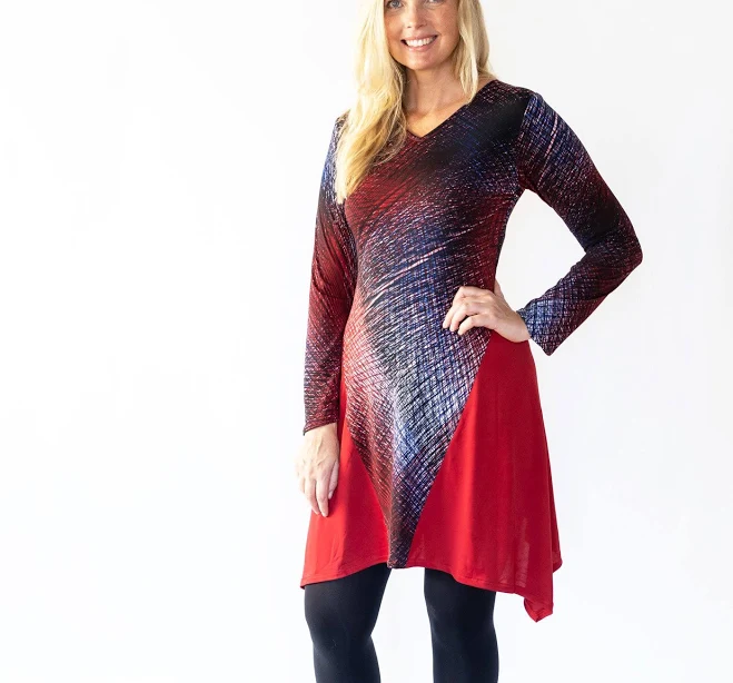 outfits Abstract Print Dress Tracy Gold New York $150