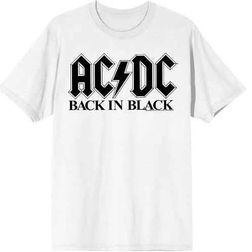 top ACDC Women's Back In Black Crew Neck Short Sleeve T-Shirt PacSun $28