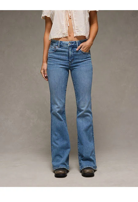 jeans AE Luxe Super High-Waisted Flare Jeans American Eagle Outfitters $59.96