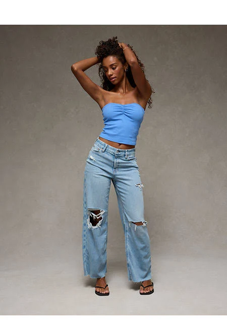 top AE Women's Cinched Tube Top American Eagle Outfitters $17.95