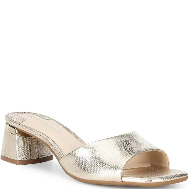 shoes Alex Marie Jenelle Metallic Embossed Leather Dress Mules Dillard's $69.99