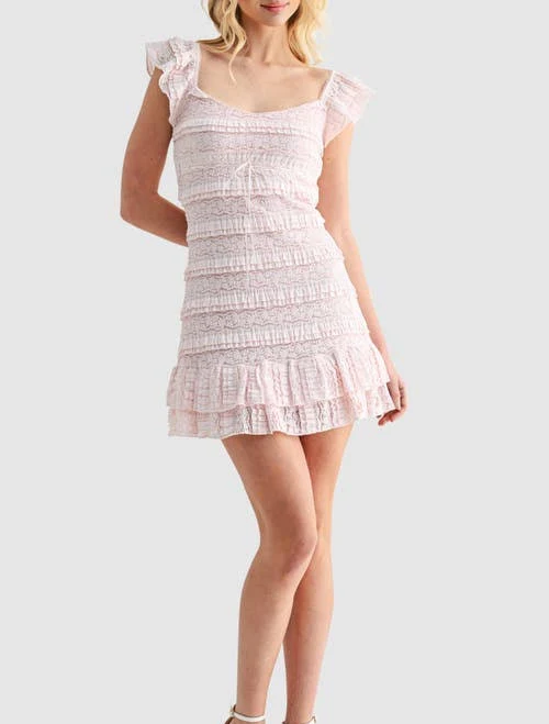 ultra-mini All in Favor Women's Lace & Ruffle Minidress Nordstrom $64