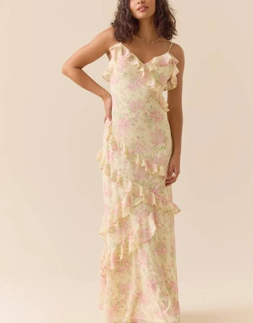 dress Altar'd State Mynzi Maxi Dress YELLOW-PINK Material Altar'd State $108