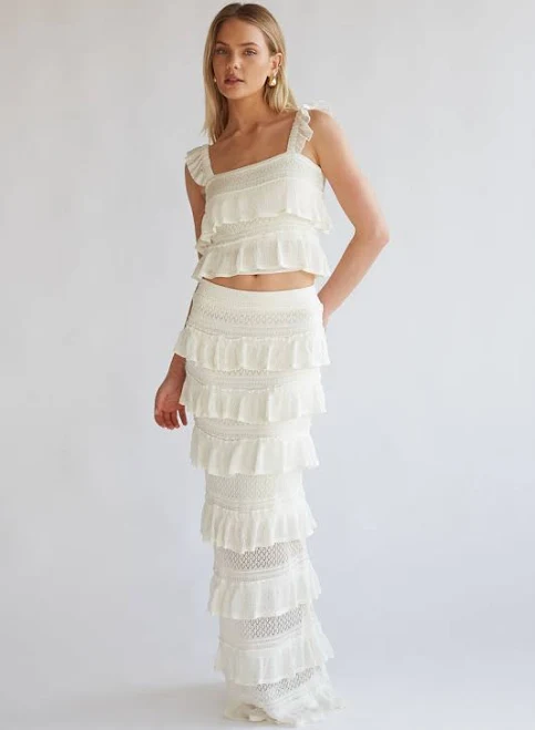 matching set American Threads Colette Crochet Top and Maxi Skirt Set American Threads $168