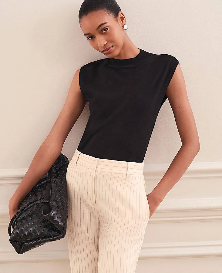 top Ann Taylor Women's Refined Mock Neck Shell Top Ann Taylor $45.15