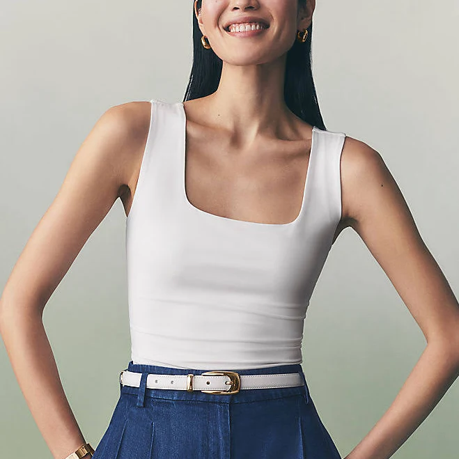 top Ann Taylor Women's Square Neck Tank Top Ann Taylor $31.15