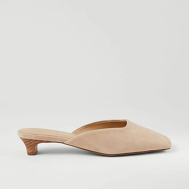 shoes Ann Taylor Women's Suede Kitten Heel Mule Pump Ann Taylor $41.95