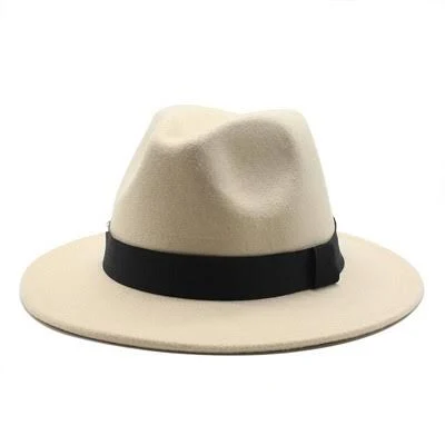 accessory Anna-Kaci Classic Wide Brim Felt Fedora Hat with Grosgrain Band Target $21.99