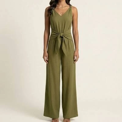 jumpsuit Anna-Kaci Women's Sleeveless V-Neck Flowy Wide Leg Jumpsuit Target $40.99