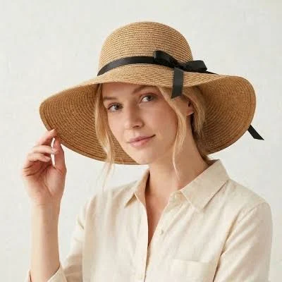 accessory Anna-Kaci Women's Wide Brim Straw Sun Hat with Bow Ribbon Target $21.99