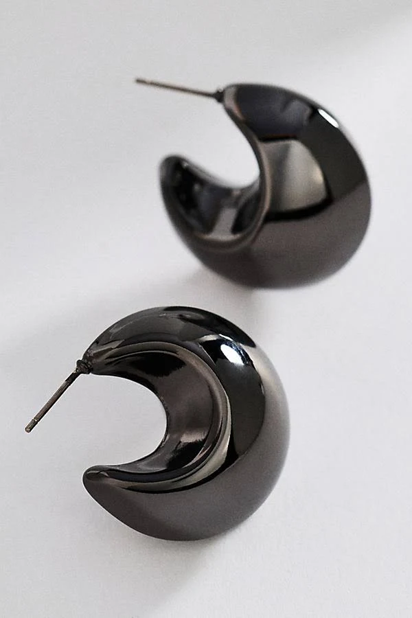 accessory Anthropologie Chunky Puff Hoop Earrings Anthropologie $24.95