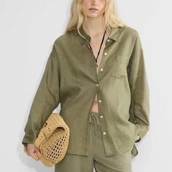 blouses Aritzia Wilfred Women's Reminisce Relaxed Linen Shirt Aritzia $98
