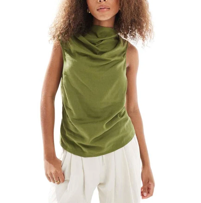 cowl neck ASOS Cowl Neck Sleeveless Linen Blend Top ASOS $31.49
