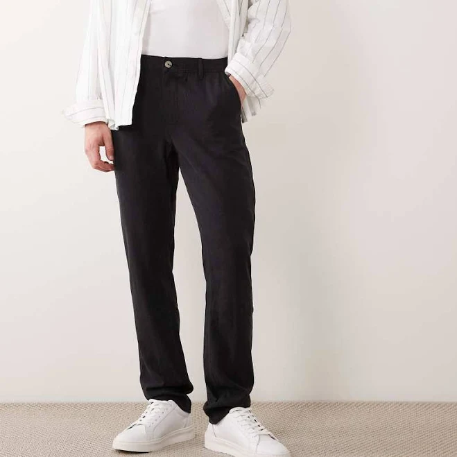 pants ASOS DESIGN slim linen blend pants ASOS $54.99