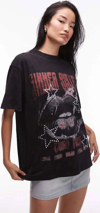 top ASOS Oversized T-Shirt with Band Graphic ASOS $26.59