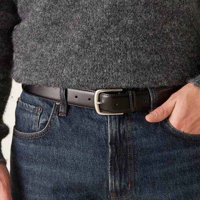 accessory ASOS Smart Leather Belt with Silver Buckle ASOS $22.99