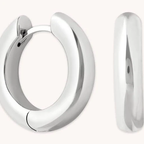 accessory astrid & miyu Bold Medium Hoops Plated Brass No Astrid & Miyu USA $110