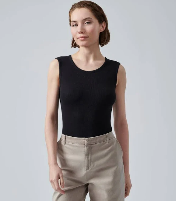 top ATM Anthony Thomas Melillo Women's Sleeveless Modal Rib Bodysuit ATM Collection $53