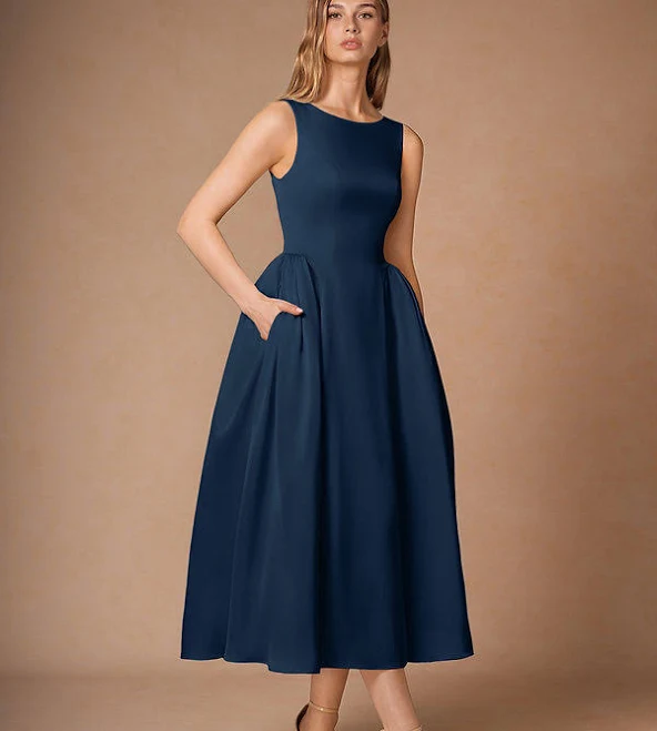 dress Azazie Midi Dresses A-Line Wedding Guest Formal Dresses Bateau Azazie.com $119