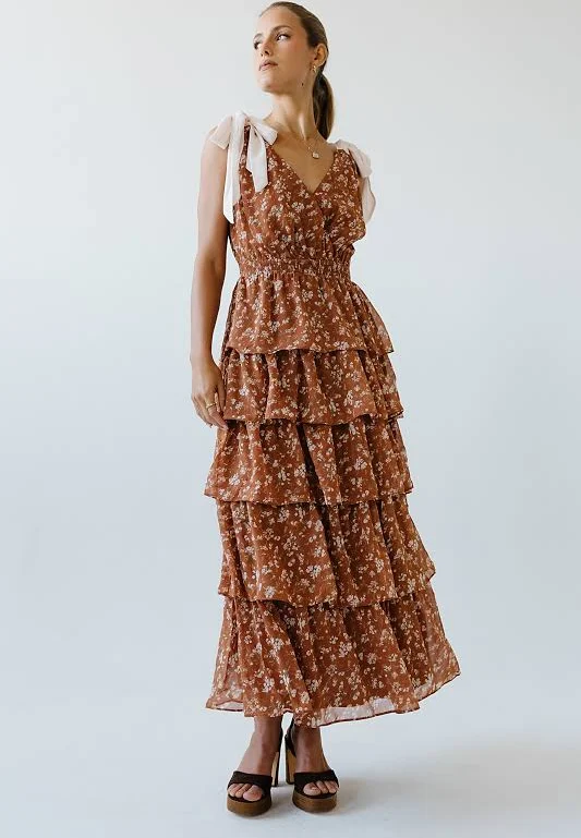 dress böhme Kane Tiered Non Stretch Maxi Dress böhme $108.5