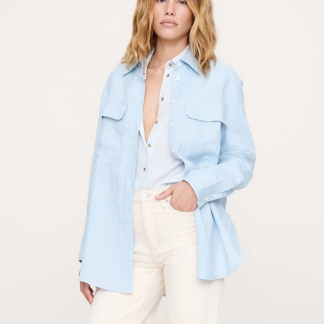 matching set Banana Republic Women's Linen Utility Shirt Banana Republic $64.99