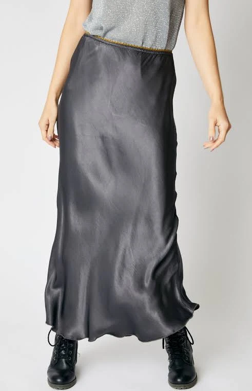 skirt Bias Cut Satin Skirt Jacqueline B Clothing $79