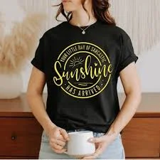 top Black Graphic Tee with Yellow Print Poshmark $18