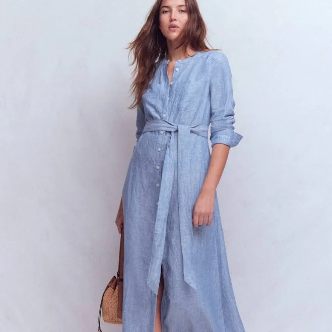 midi dress Boden Women's Mollie Linen Shirt Dress Boden $249