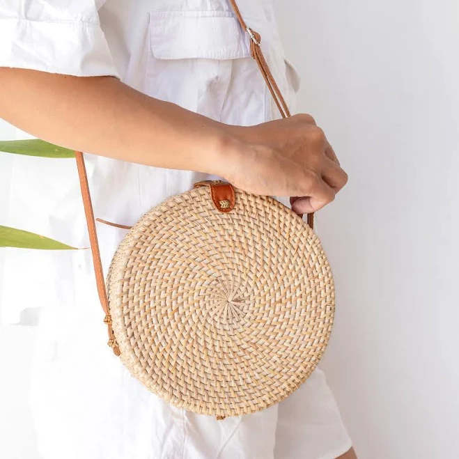 bag Boho Bali Rattan Crossbody Bag Etsy - Soeji $41.4