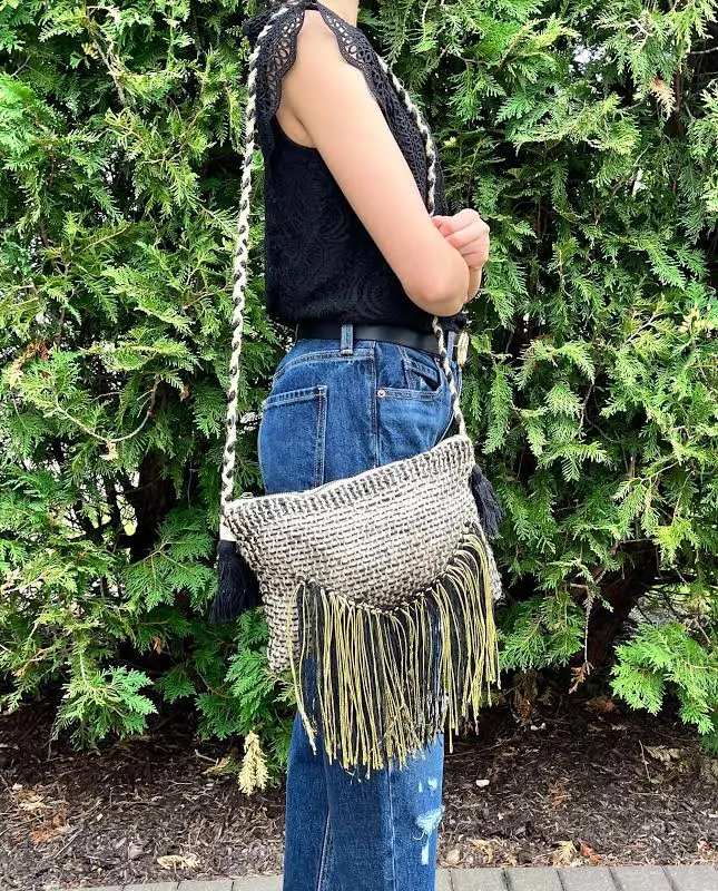 bag Boho Chic Jute Fringe Shoulder Bag Etsy - Seller $32.5