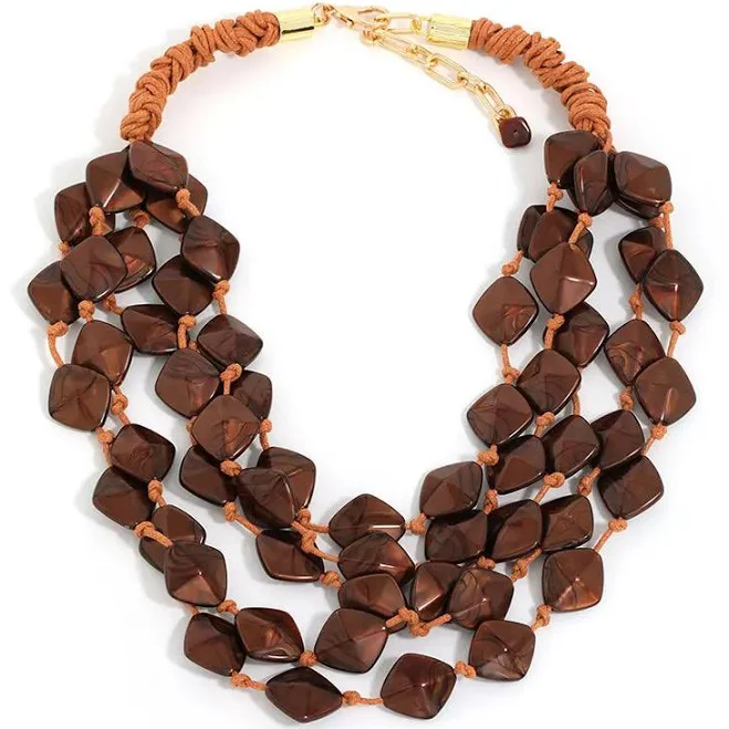 accessory Boho Chic Multi-Layer Beaded Necklace Dua Menka $49.99