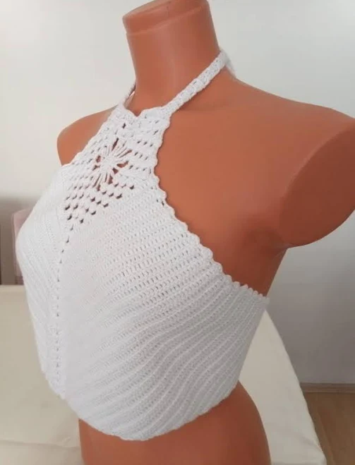 halter top Boho Cotton Knit Halter Top Etsy - Seller $69.93