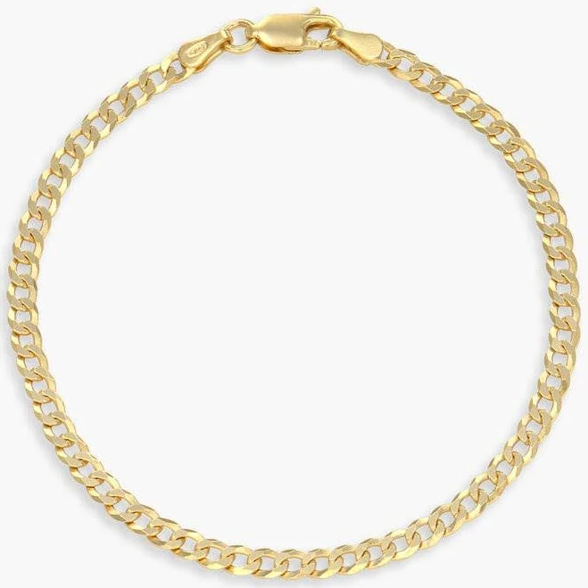 accessory Bold Curb Chain Bracelet in Gold Vermeil Oak and Luna $109