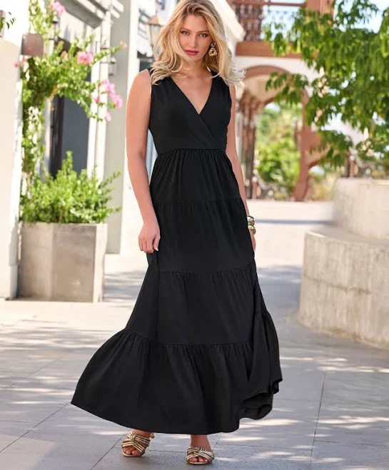 dress Boston Proper V Neck Tiered Knit Maxi Dress Boston Proper $27.99