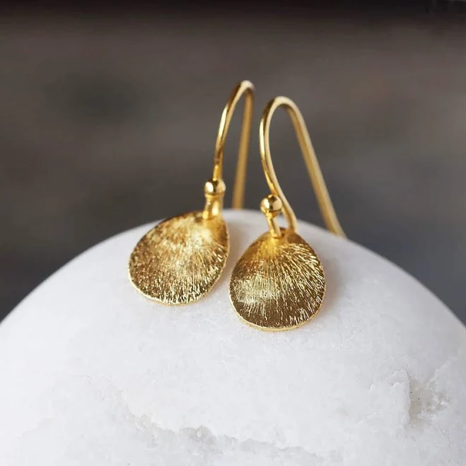 accessory Brushed Metal Teardrop Earrings Etsy - ShopClementine $34.95